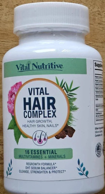1 Pack Vital Hair Complex Hair Growth Vitamins for Women & Men Biotin NEW