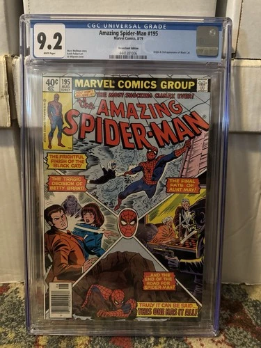 The Amazing Spider-Man #195 Newsstand Variant CGC 9.2 White Pages Marvel 1979
