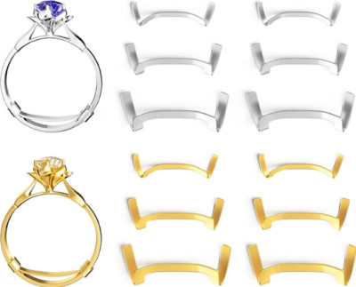 Filled Metal Ring Guard Set for Loose Rings,12 Pack 3 Sizes for Different Band W