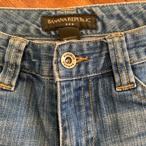 Banana Republic Mid-Rise Cropped Jeans Light Wash Pockets Cotton Blend SZ 2 - Picture 5 of 7