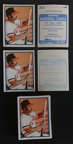 (50) JOE MORGAN 1983 TOPPS STICKERS # 303 - HALL OF FAME - REDS / GIANTS 2B