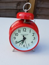 Towcester Clock Works & Co Retro Look Red Alarm Clock - item for collection
