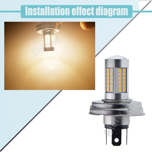 2Pcs Warm White P45T 56SMD Motorbike LED Headlight Lamp Hi/Lo Beam Bulb 10V-30V - Picture 10 of 10