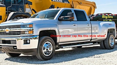 Wheel Simulator GMC Sierra 3500 17" Dually Chrome Front Skin Liner 2008-2009 - Picture 3 of 4