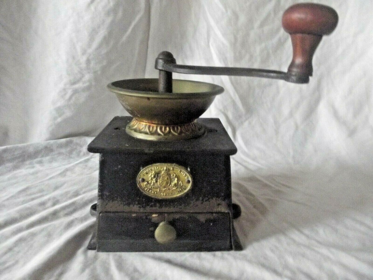 Vintage Cast Iron Kendrick & Sons Patent Coffee Mill / Grinder
