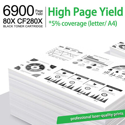 1x Nero Cf280x 80x Cartuccia Di Per Hp Laserjet Pro 400 - Foto 12