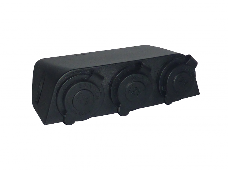 Baintech TRIPLE CIGARETTE LIGHTER SOCKET BTCIGA-005R Surface Mounting Case 