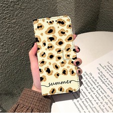 Case For iPhone 17 16e 15 14 Pro 13 12 Flip Wallet Leather Custom Printed Cover