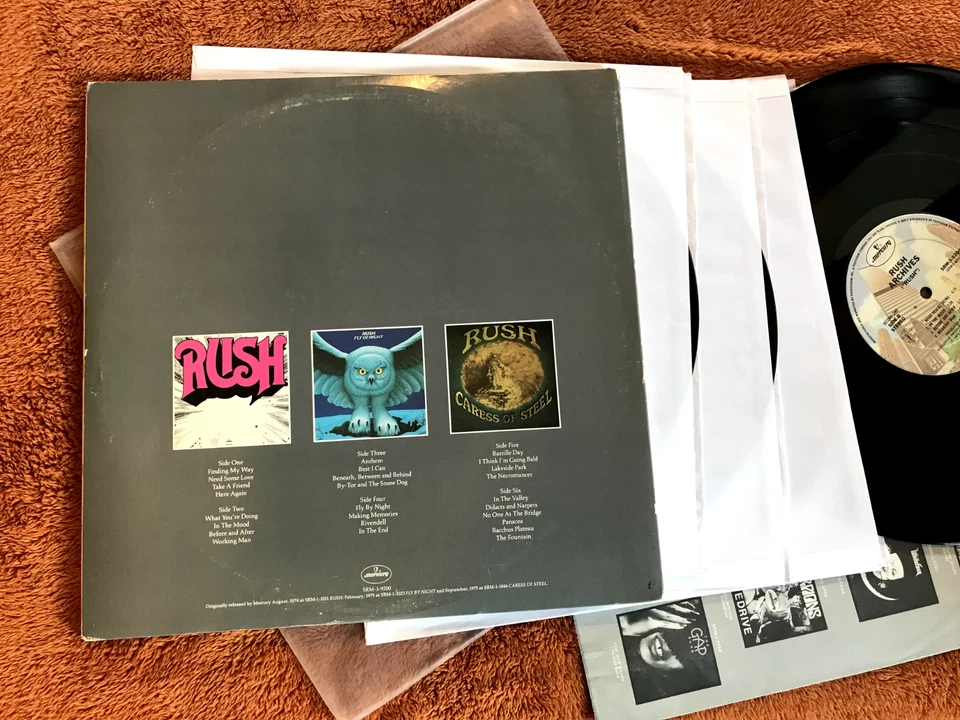 RUSH 3 lp RECORD SET ARCHIVES '78 MERCURY SRM39200 fly by night caress of steel! - Image 4 of 4