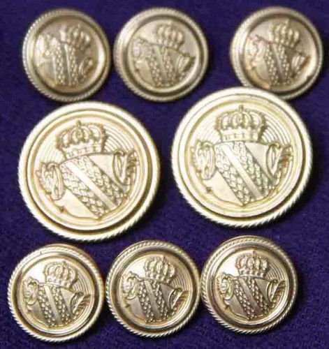 Arnold Palmer Gold Brass Blazer Buttons Crown Shield Men's