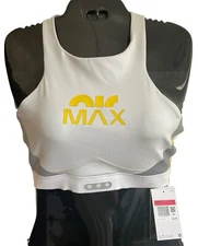 Nike Dri-Fit Swoosh Air Max Motif Sports Bra DM0631 012 Yellow Grey Sz L, RT $80