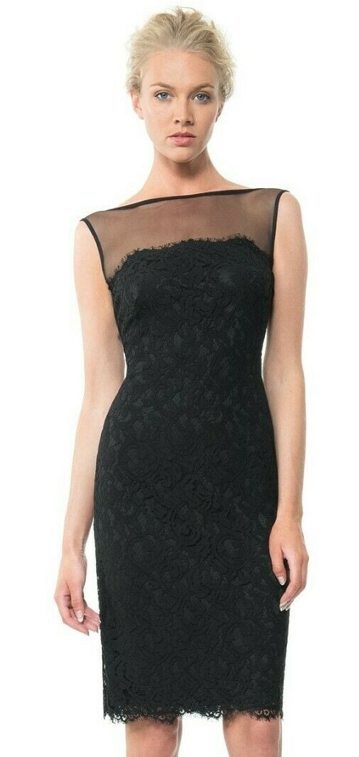 Tadashi Shoji Illusion Mesh Sleeveless Black Lace Sheath Dress | eBay Tadashi Shoji Illusion Mesh Sleeveless Black Lace Sheath Dress | eBay