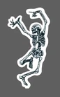 Dancing Skeleton Sticker Elegant Waterproof