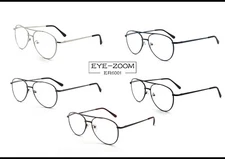 Aviator Style Reading Glasses EYE ZOOM Men and Women Metal  Aviator Readers