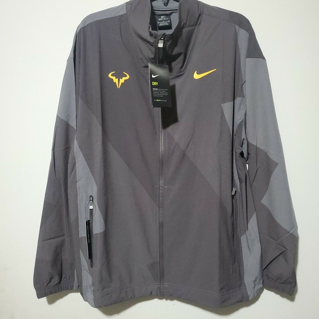 Nike Court Rafa Nadal Full Zip Tennis Jacket Aj8257 082 Thunder Grey L for sale online | eBay