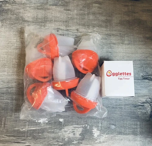New Egglettes Egg Cooker Hard Boiled Eggs Shell Non Stick - 6 Pack W/egg Timer