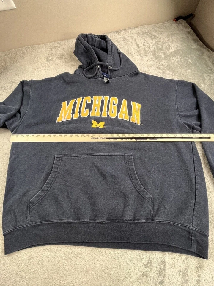 Michigan Wolverines Embalaje Original Para Hombres XL Sudadera con Capucha De Colección Sudadera Big Ten 94051 Y2K Foto 4 de 4