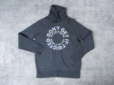 H&M Sweater Mens Medium "Don't Get It Twisted" Gray Spell Out Top Cowl Neck