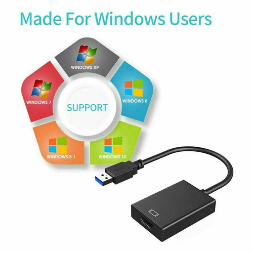 HD 1080P USB 3.0 auf HDMI Video Kabel Adapter für PC Laptop HDTV LCD TV Konverter - Bild 4 von 12