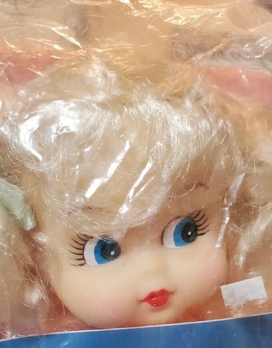 Vintage Fiber Craft Lufterfrischer Puppe Kit Craft 3101 blond blau Augen Neu Neu aus altem Lagerbestand - Bild 3 von 4