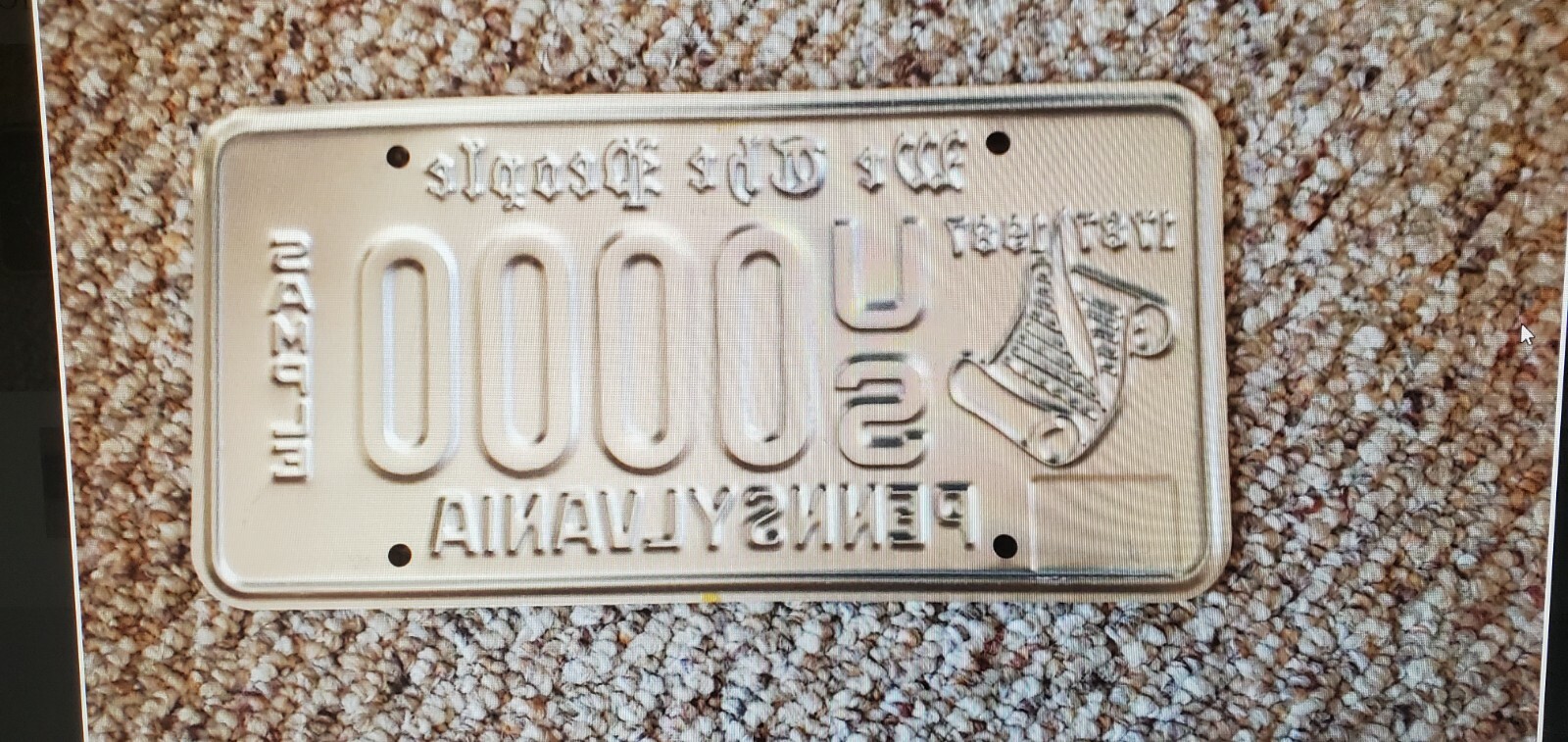 Pennsylvania Sample License Plate We The People sample eBay