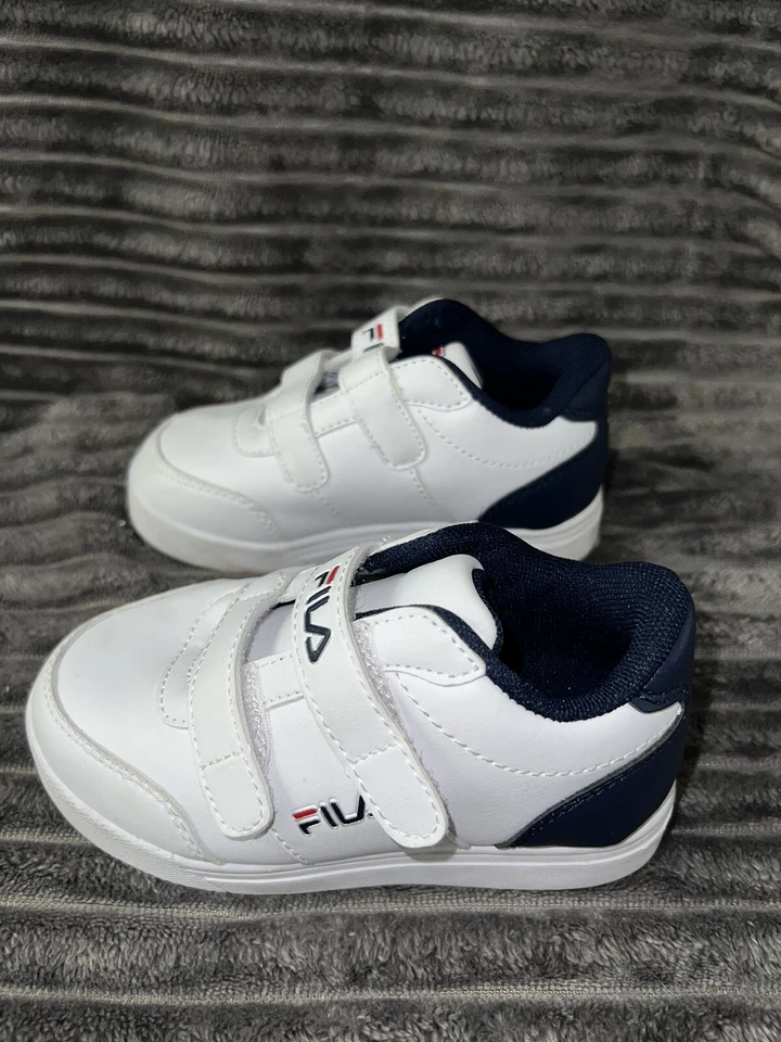 FILA toddler Shoe US size 8 Blue and white baby sneaker - Image 2 of 4
