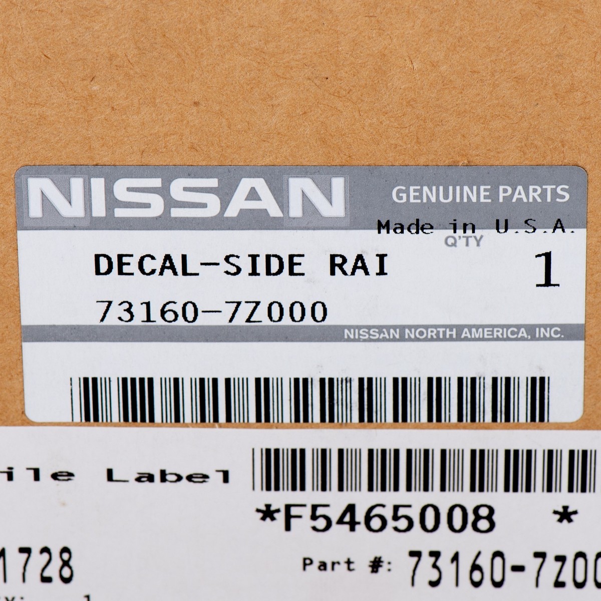Nissan 731607 Z 000 Genuine OEM Factory Original Nameplate for