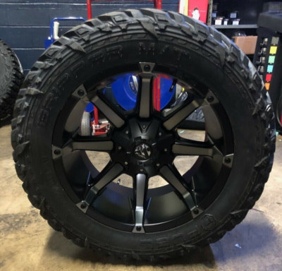 4 20x10 Fuel D556 Coupler Black Wheels 35