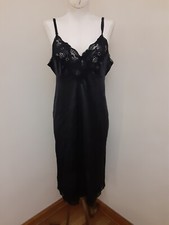 Vintage Sears Full Black Slip Lingerie Sleepwear Size 36