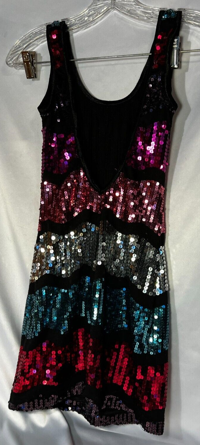 Steppin Out RAINBOW SEQUIN TANK DRESS~Pink*Purple… - image 1