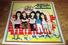 PEGATINA ÁNTRAX COLECCIONABLE RARA VINTAGE AÑOS 90 METAL