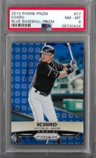 2015 Panini Prizm Ichiro Blue Baseball Prizm PSA 8