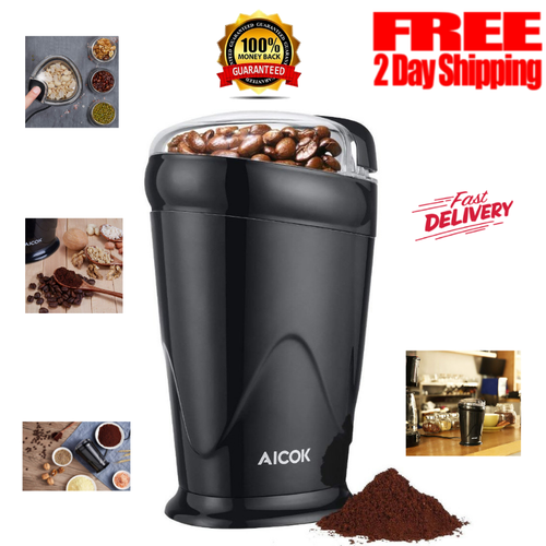 Molino De Cafe Electrico Casero Molinillo De Granos Hierbas Especias y  Pimienta | eBay