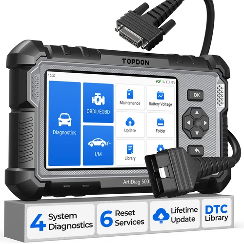 2025 TOPDON ArtiDiag500 KFZ OBD2 Diagnosegerät 6Services 4System CAN-FD TPMS DHL