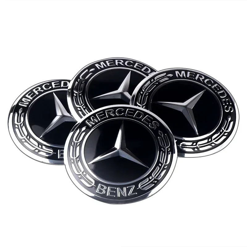 Pegatinas emblema tapacubos centro rueda coche 56 mm para Mercedes Benz 4 piezas Foto 3 de 4