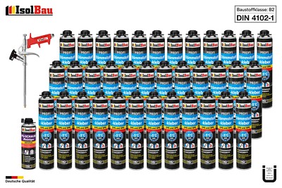 Dämmstoffkleber EPS XPS Klebeschaum 36 x 750ml + 1 x PU-Reiniger + Schaumpistole