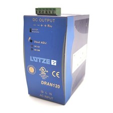 Lutze DRAN120-24B Switch Mode Power Supply Input: 115/230VAC, Output: 24VDC 120W