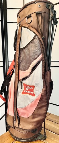 vintage miller highlife golf bag shoulder canvas - Picture 3 of 8