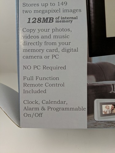 Pandigital PAN707-B 7" LCD Digital Photo Frame 128MB of Internal Memory - Picture 3 of 18