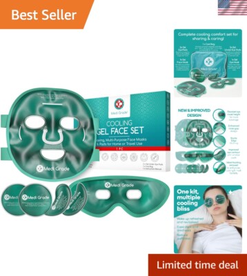 Hydrating Ice Face Mask & Eye Pads - Relaxation for Dark Circles & Puffiness