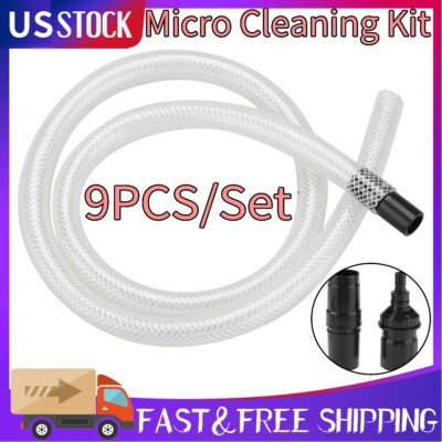 9Pcs/set Mini Micro Tool Car Vehicle Cleaning Kit Vacuum Cleaner Attachments US