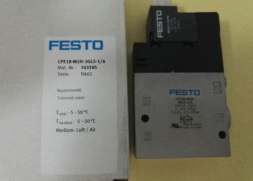 One New Festo CPE18-M1H-3GLS-1/4 163145 Solenoid Valve Expedited Shipping - Picture 2 of 3