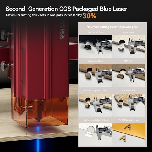 ATOMSTACK A24 Pro Laser Gravierer Cutter 20W – Holz & Metall Gravurmaschine EU - Bild 7 von 14