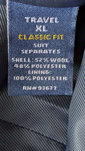 New Stafford Mens Classic Fit Travel Wool Blend Suit Separates Vest XL Groomsman - Picture 8 of 9