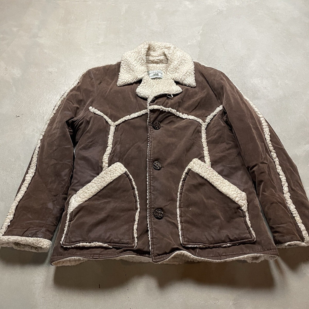 Vintage 60s Pacific Trail Marlboro Jacket Suede Shearling Rancher