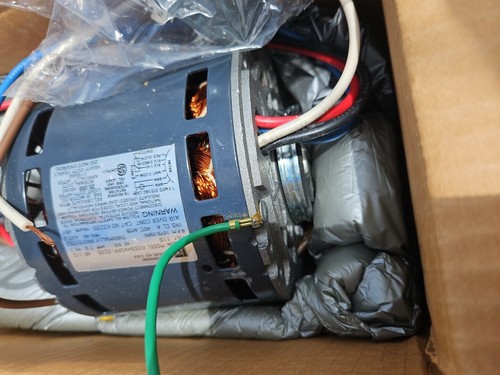 New EMERSON Direct Drive Blower Fan Motor 1/2HP 115V 1075RPM 3SPD 6" Shaft USA!! - Picture 6 of 14