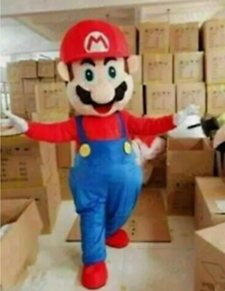 Super Mario Mascot Costumes Fancy Dress Birthday Party Brothers Suits Adult - Image 2 of 3