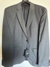 BOSS Hugo Boss Blazer, TESSE Virgin Wool, Black, US 44R New