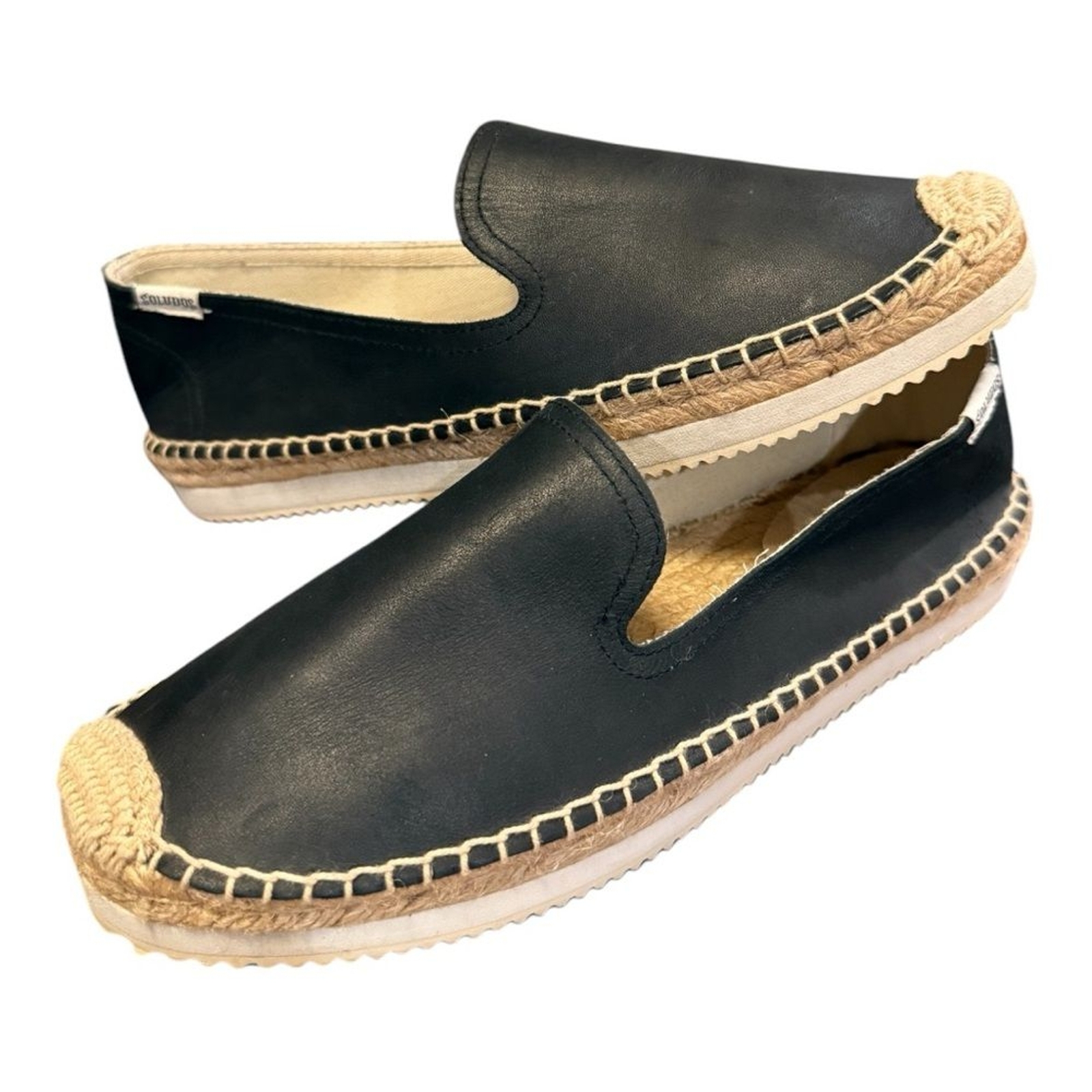 SAOLA Soludos Ciabatte Espadrillas Donna Mix Sole Platform Nero br Taglia 9