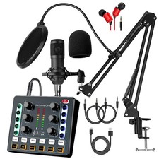 Podcast Equipment Bundle, BM-800 Recording Studio Package with Voice...